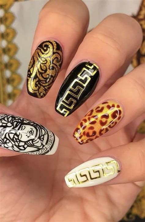 versace style nails.